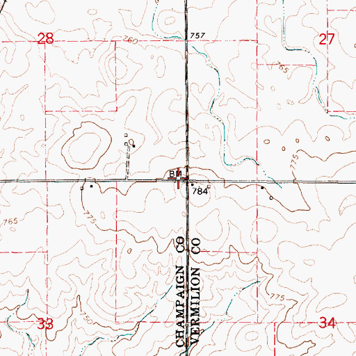 Topographic Map of School Number 8 (historical), IL