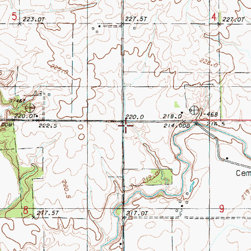 Topographic Map of Sugar Grove School (historical), IL