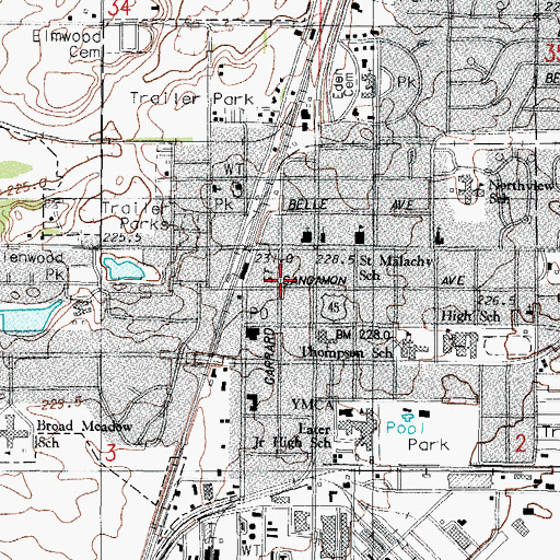 Topographic Map of The Spirit of Liberty Christian Fellowship Church, IL