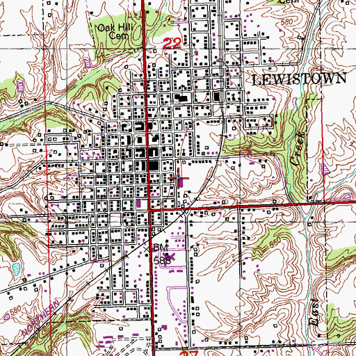 Topographic Map of McNally Grade School, IL