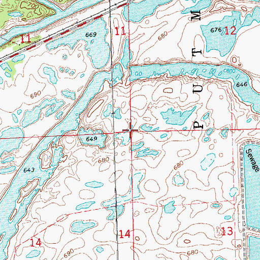 Topographic Map of Fulton Center (historical), IL