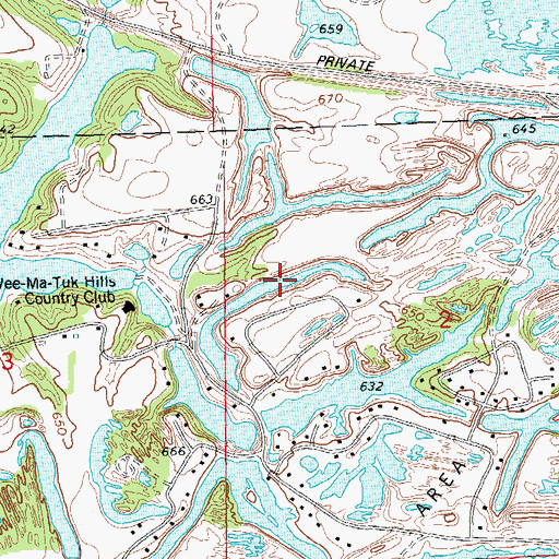 Topographic Map of Stevens Lake, IL