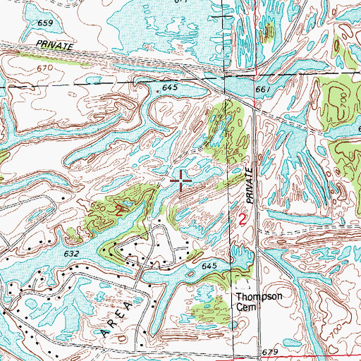 Topographic Map of Lake Louise, IL