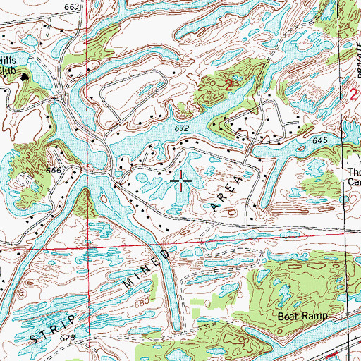 Topographic Map of Mason Lake, IL
