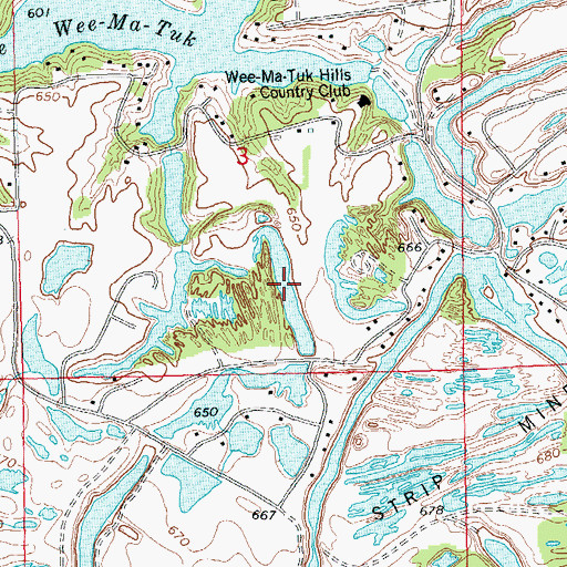Topographic Map of Rose Lake, IL