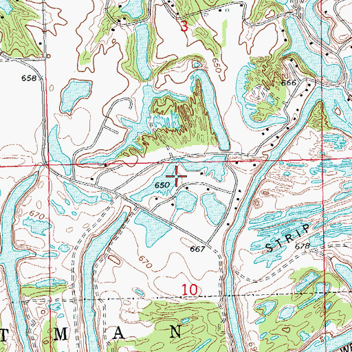 Topographic Map of Fisher Lake, IL