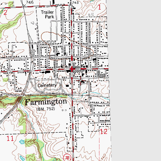 Topographic Map of Saint Matthews Catholic Church, IL