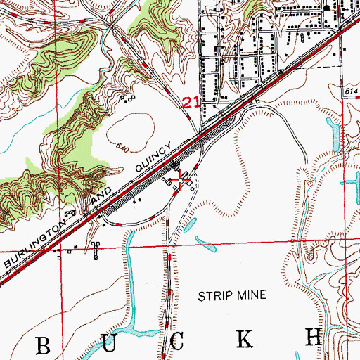 Topographic Map of Little Sister Mine, IL