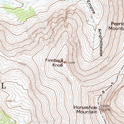 Topographic Map of Finnback Knob, CO