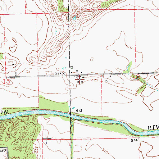 Topographic Map of Blout Centennial Farm, IL