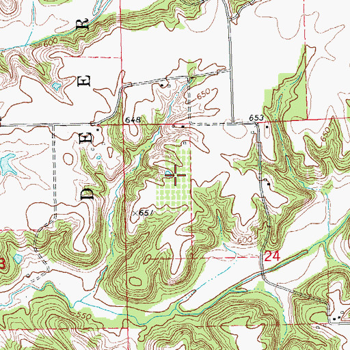Topographic Map of Boyce Orchard, IL