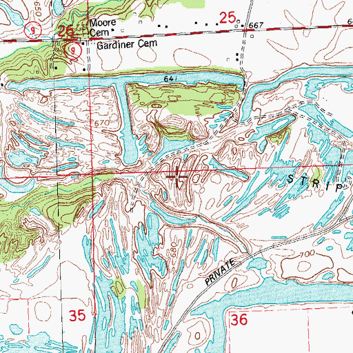Topographic Map of Craig School (historical), IL