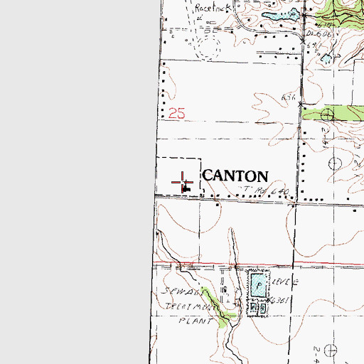 Topographic Map of First Church of the Nazarene, IL