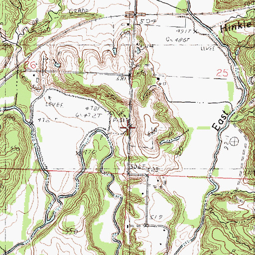 Topographic Map of Green Valley School (historical), IL