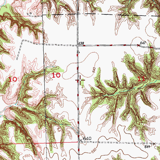 Topographic Map of Hickory Grove School (historical), IL