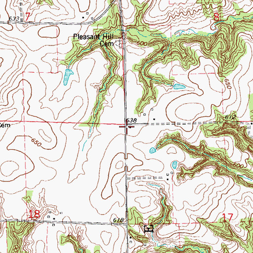 Topographic Map of Pleasant Hill School (historical), IL