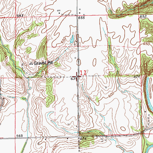Topographic Map of Pleasant Ridge (historical), IL