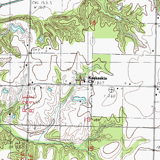 Topographic Map of Dunkard Cemetery, IL