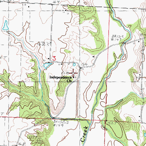 Topographic Map of Independence Cemetery, IL