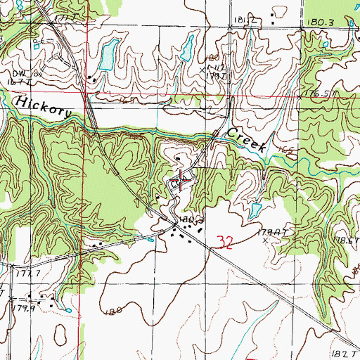 Topographic Map of Old Loogootee Cemetery, IL