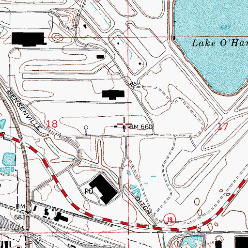 Topographic Map of School Number 82 (historical), IL