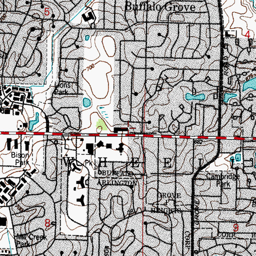 Topographic Map of Merrill School (historical), IL