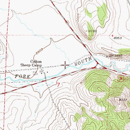 Topographic Map of Fourmile Creek, CO