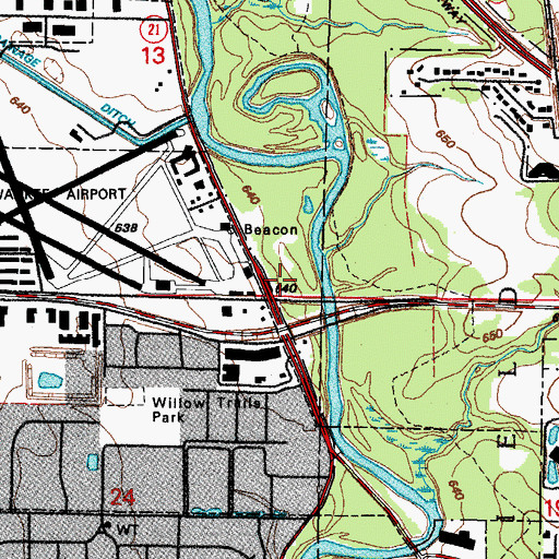 Topographic Map of Strong School (historical), IL