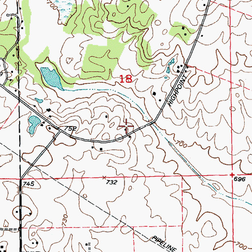 Topographic Map of Martner School (historical), IL