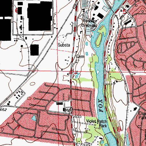 Topographic Map of Wormely School (historical), IL