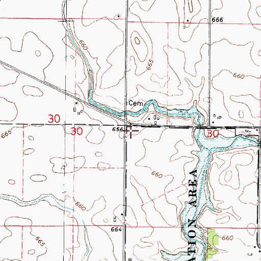Topographic Map of Clark School (historical), IL