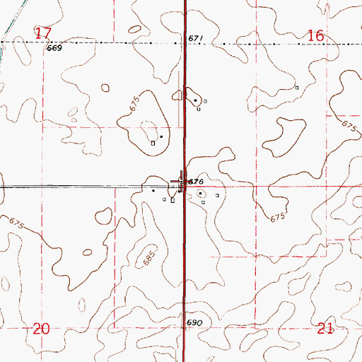 Topographic Map of School Number 10 (historical), IL