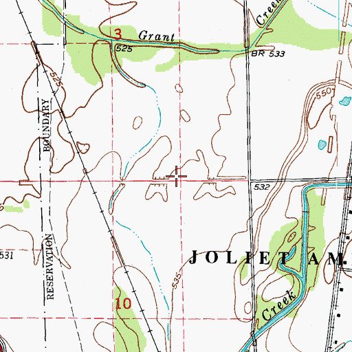 Topographic Map of Tierney School (historical), IL