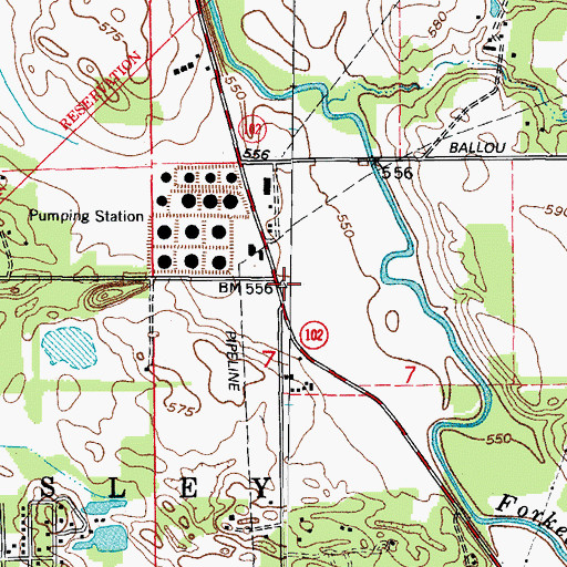 Topographic Map of Moulton School (historical), IL