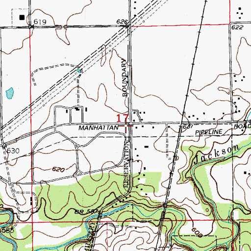 Topographic Map of Center School (historical), IL