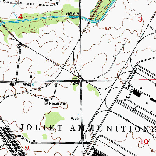 Topographic Map of School Number 66 (historical), IL
