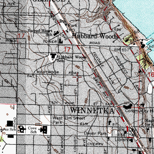 Topographic Map of Lake View, IL