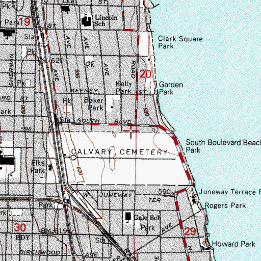 Topographic Map of Oakton, IL