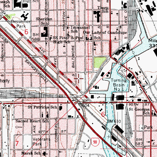 Topographic Map of South Chicago Station, IL