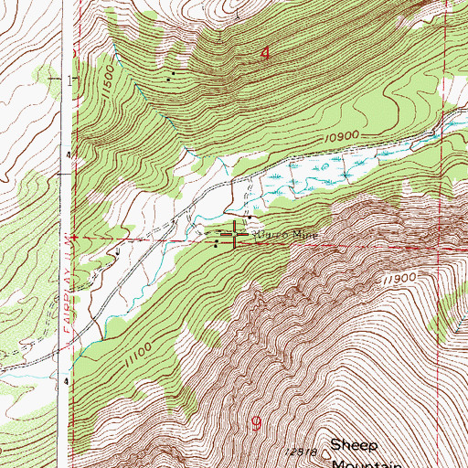 Topographic Map of Barco Mine, CO