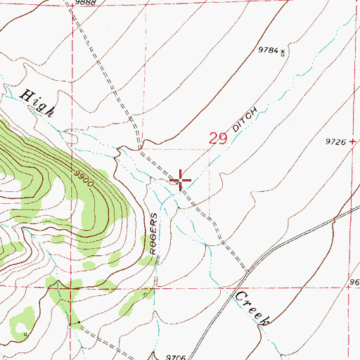 Topographic Map of Rogers Ditch, CO