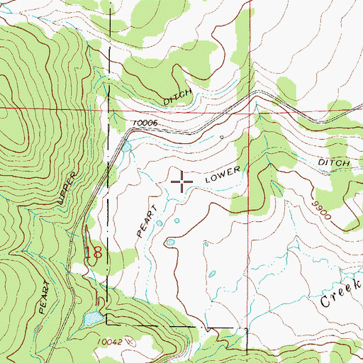 Topographic Map of Peart Lower Ditch, CO