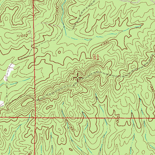 Topographic Map of Gold Hill, AL