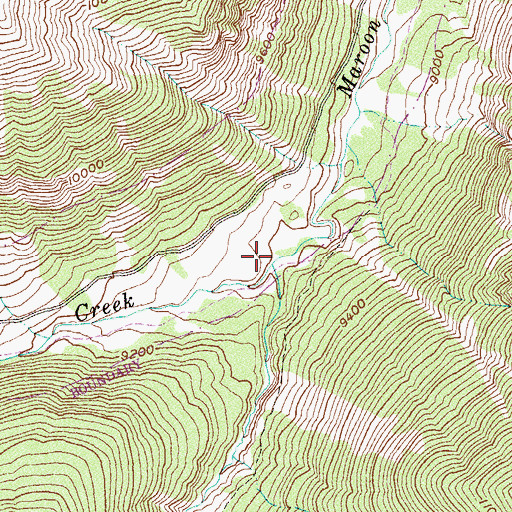 Topographic Map of East Maroon Creek, CO