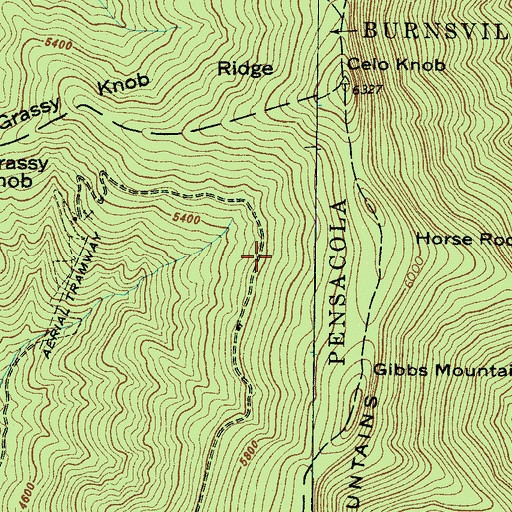 Topographic Map of Cattail Creek Community, NC