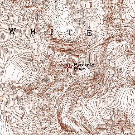 Topographic Map of Pyramid Peak, CO