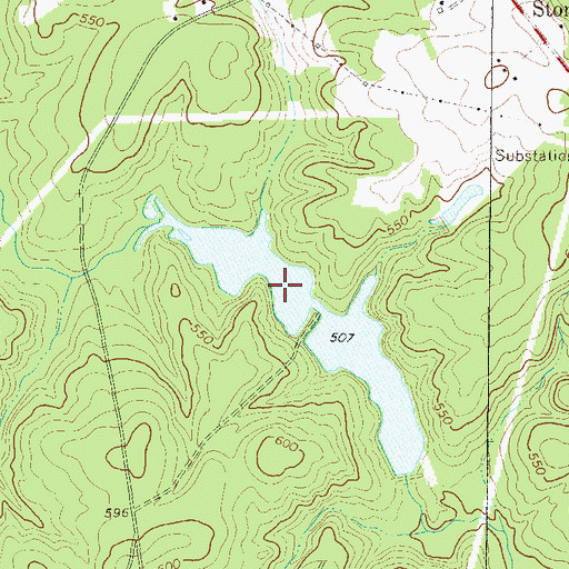 Topographic Map of Greenwood Reservoir, SC
