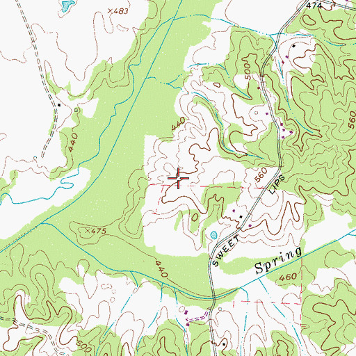Topographic Map of Massengill Cemetery, TN