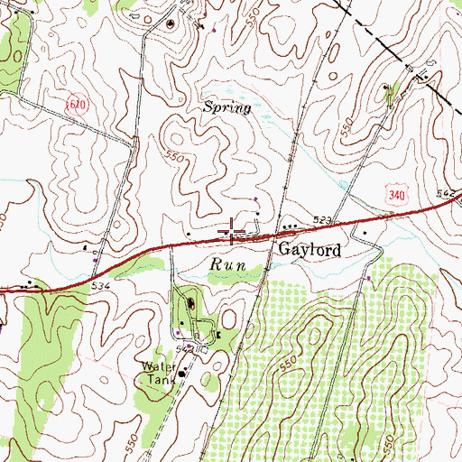 Topographic Map of Gaylord Post Office (historical), VA