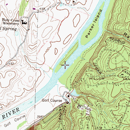 Topographic Map of Parkers Ford (historical), VA